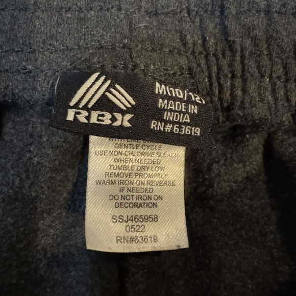 RBX Boys' M (10/12) Dark Gray Fleece Jogger Sweatpants Activewear Lounge - Picture 9 of 9